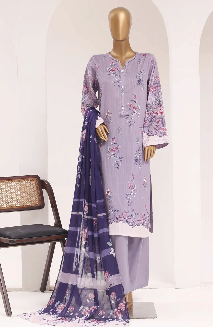 Sadabahar Printed Lawn Vol -10 Stitched 3 Piece Suit (D-02)