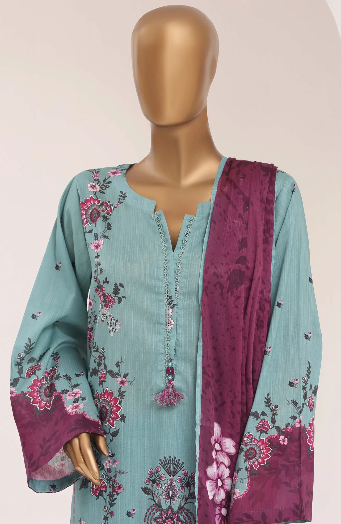 Sadabahar Printed Lawn Stitched 3 Piece Suit (D-01)