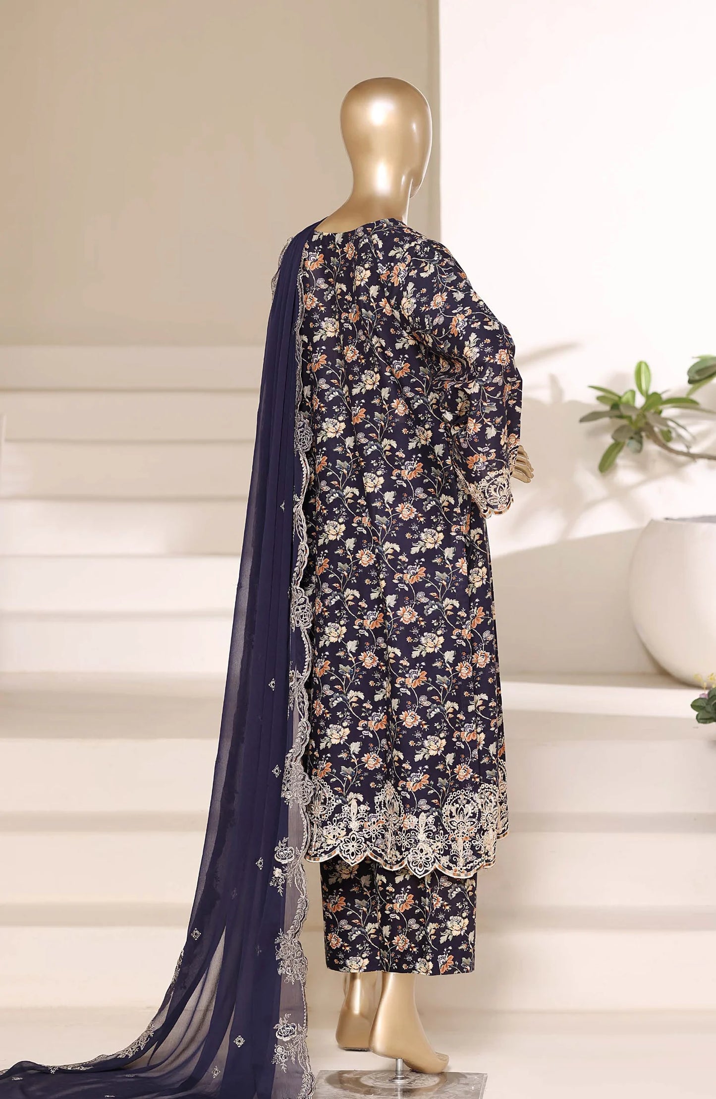 Sadabahar Regal Embroidered Lawn Stitched 3 Piece Suit