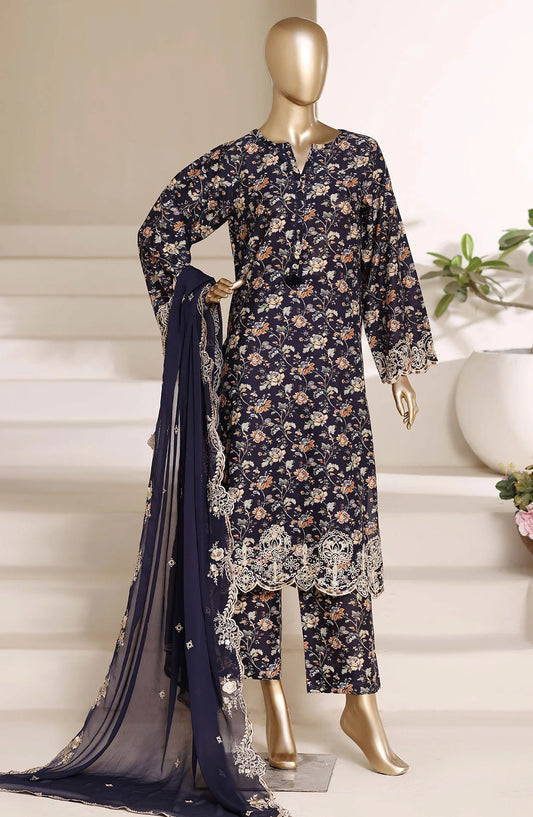 Sadabahar Regal Embroidered Lawn Stitched 3 Piece Suit