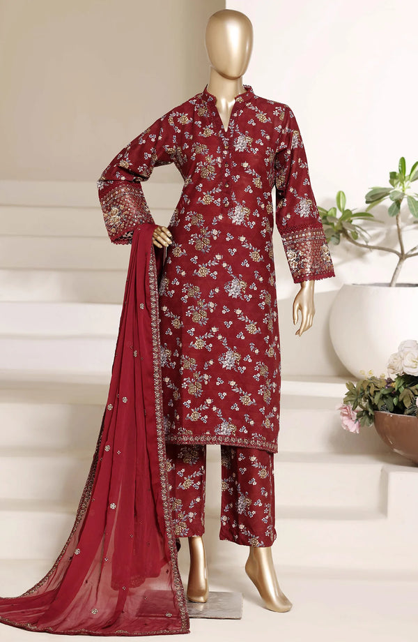Sadabahar Regal Embroidered Lawn Stitched 3 Piece Suit