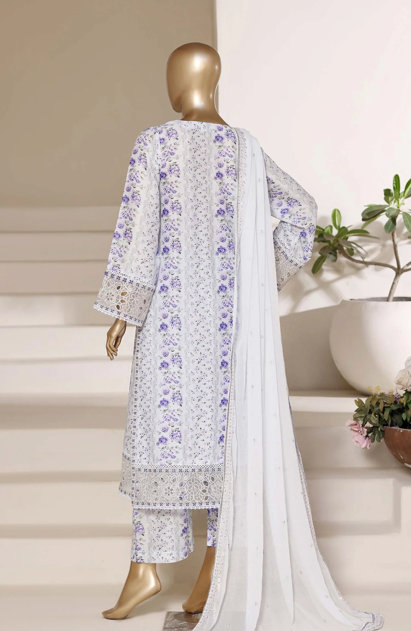 Sadabahar Regal Embroidered Lawn Stitched 3 Piece Suit