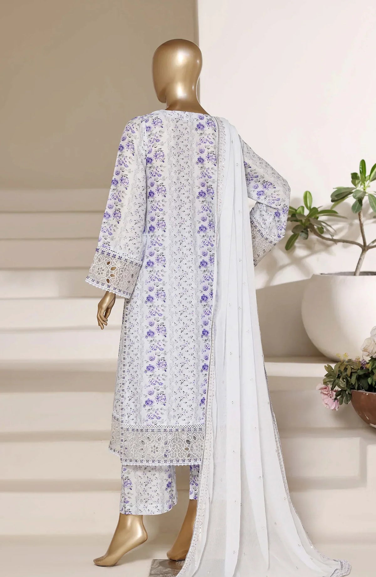Sadabahar Regal Embroidered Lawn Stitched 3 Piece Suit
