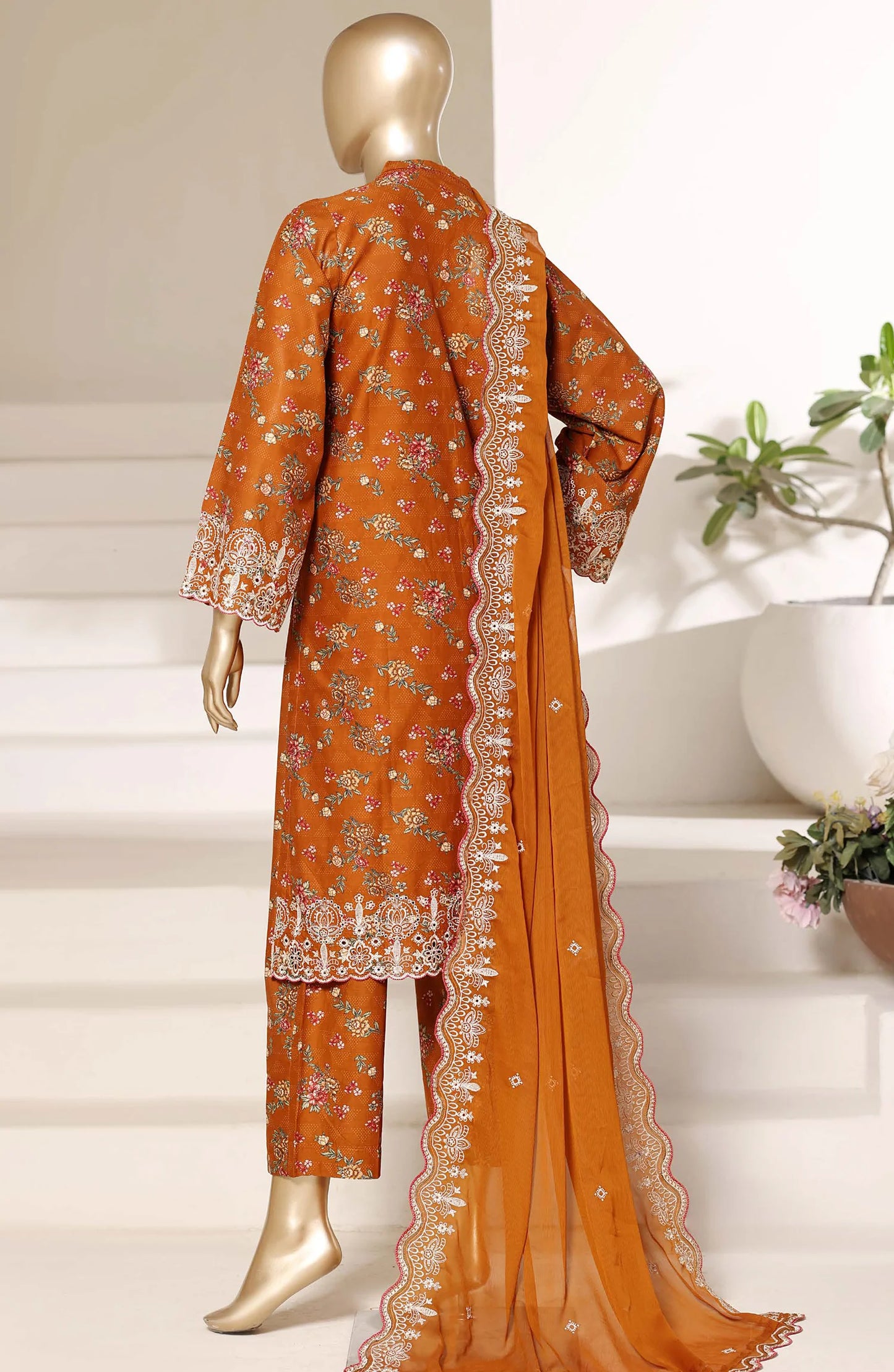 Sadabahar Regal Embroidered Lawn Stitched 3 Piece Suit