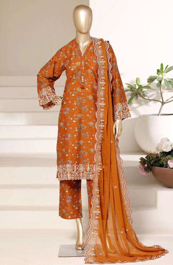 Sadabahar Regal Embroidered Lawn Stitched 3 Piece Suit