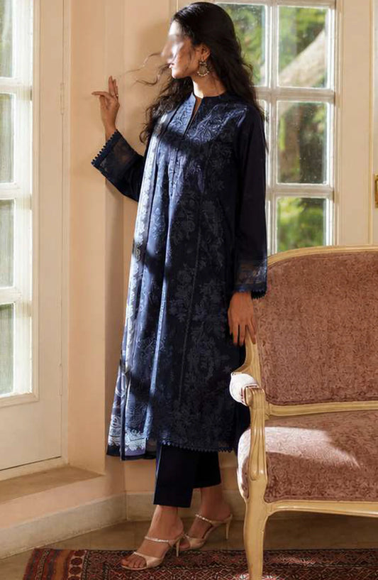Sakoon by Casual Lite Volume 26 Embroidered Cotton Lawn Stitched 3 Piece Suit (The Blue)