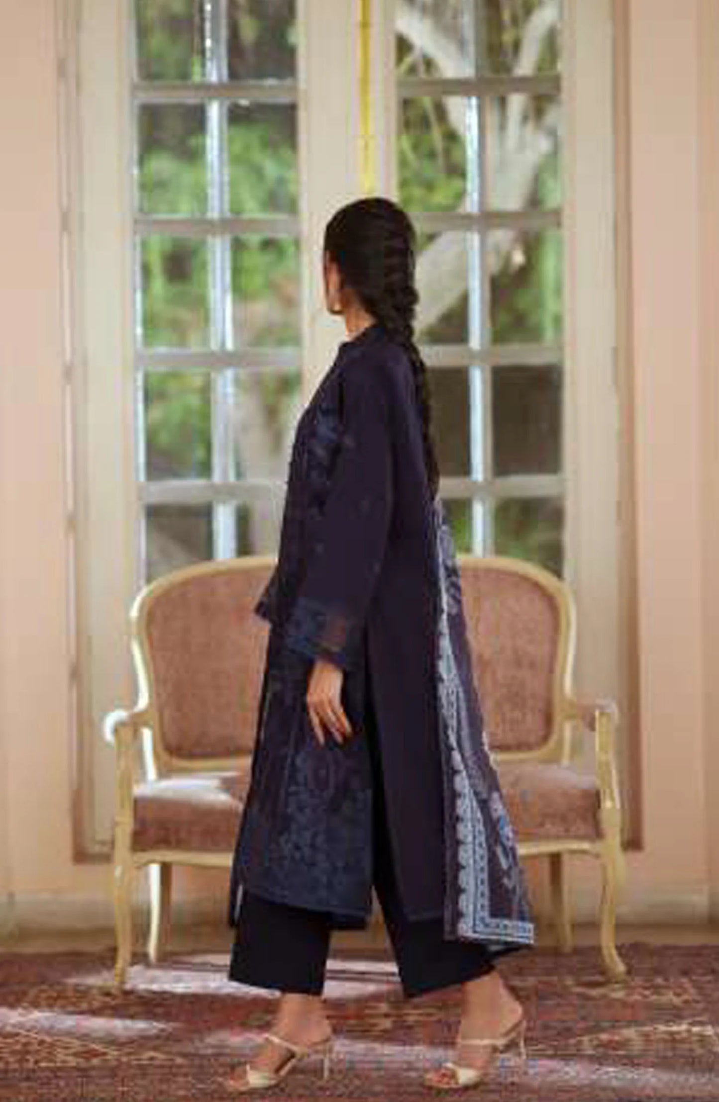 Sakoon by Casual Lite Volume 26 Embroidered Cotton Lawn Stitched 3 Piece Suit (The Blue)