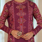 Sakoon by Casual Lite Volume 26 Embroidered Cotton Lawn Stitched 3 Piece Suit (The Magenta)