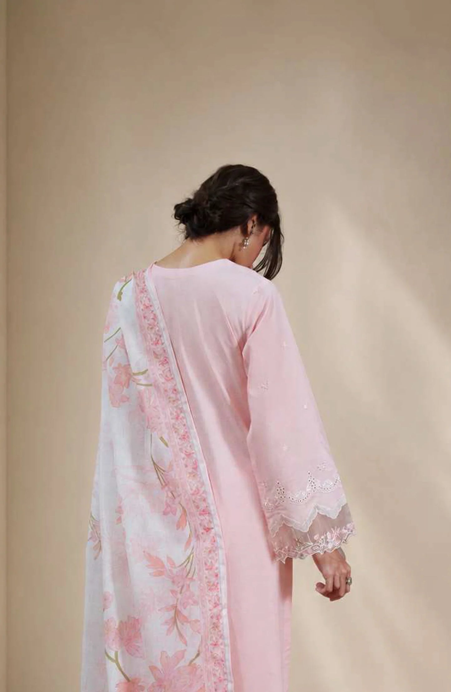 Sakoon by Casual Lite Volume 26 Embroidered Cotton Lawn Stitched 3 Piece Suit (The Pinkish)