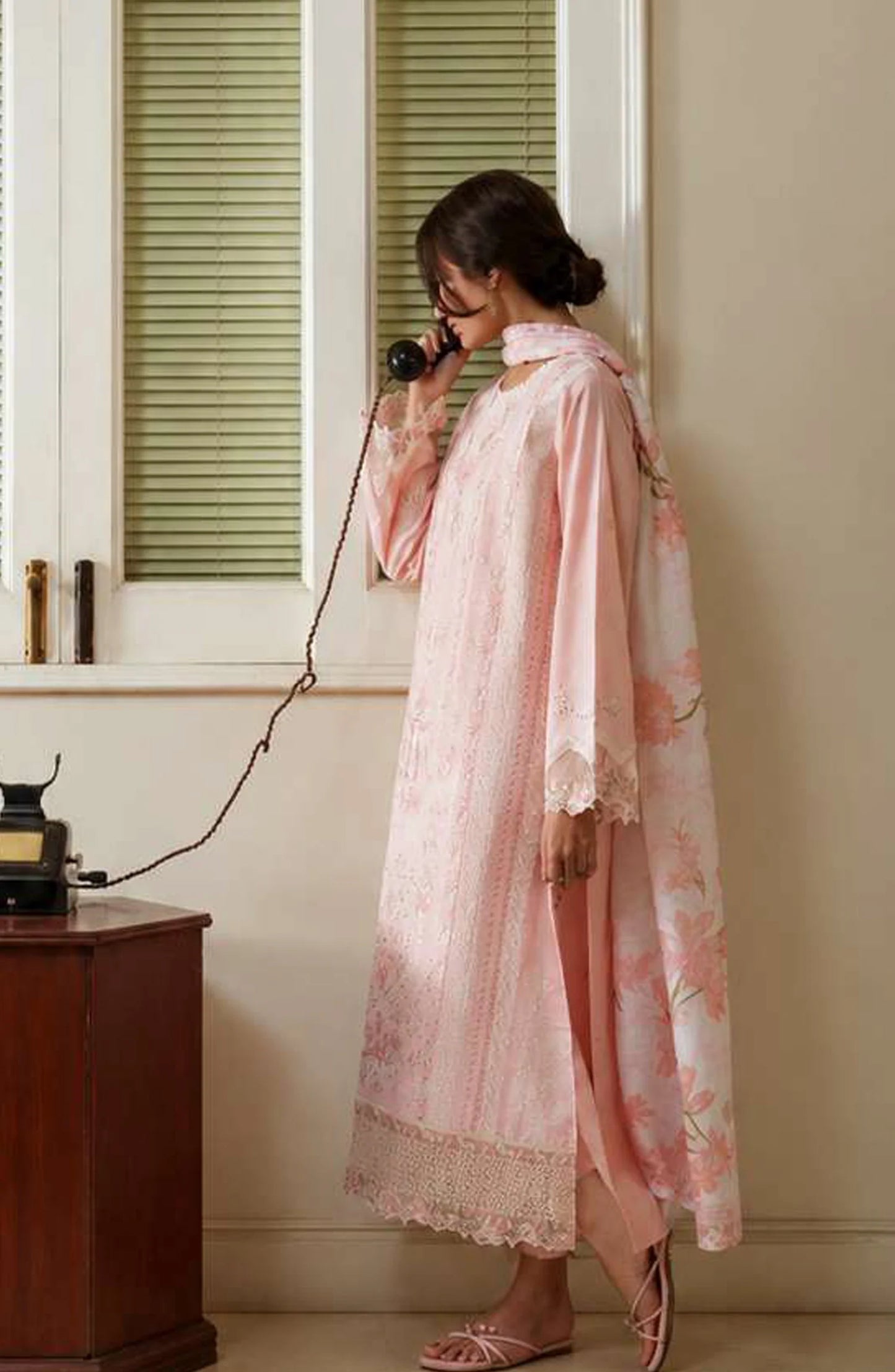 Sakoon by Casual Lite Volume 26 Embroidered Cotton Lawn Stitched 3 Piece Suit (The Pinkish)