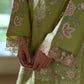 Sakoon by Casual Lite Volume 26 Embroidered Cotton Lawn Stitched 3 Piece Suit (The Olive Green)