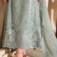 Azure Luxe Embroidered 3 Piece Unstitched Suit (Satin Sage)