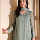 Azure Luxe Embroidered 3 Piece Unstitched Suit (Satin Sage)