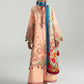 Hussain Rehar by Zun - Embroidered Lawn 3 Piece Unstitched Suit – Peach (Seftali)