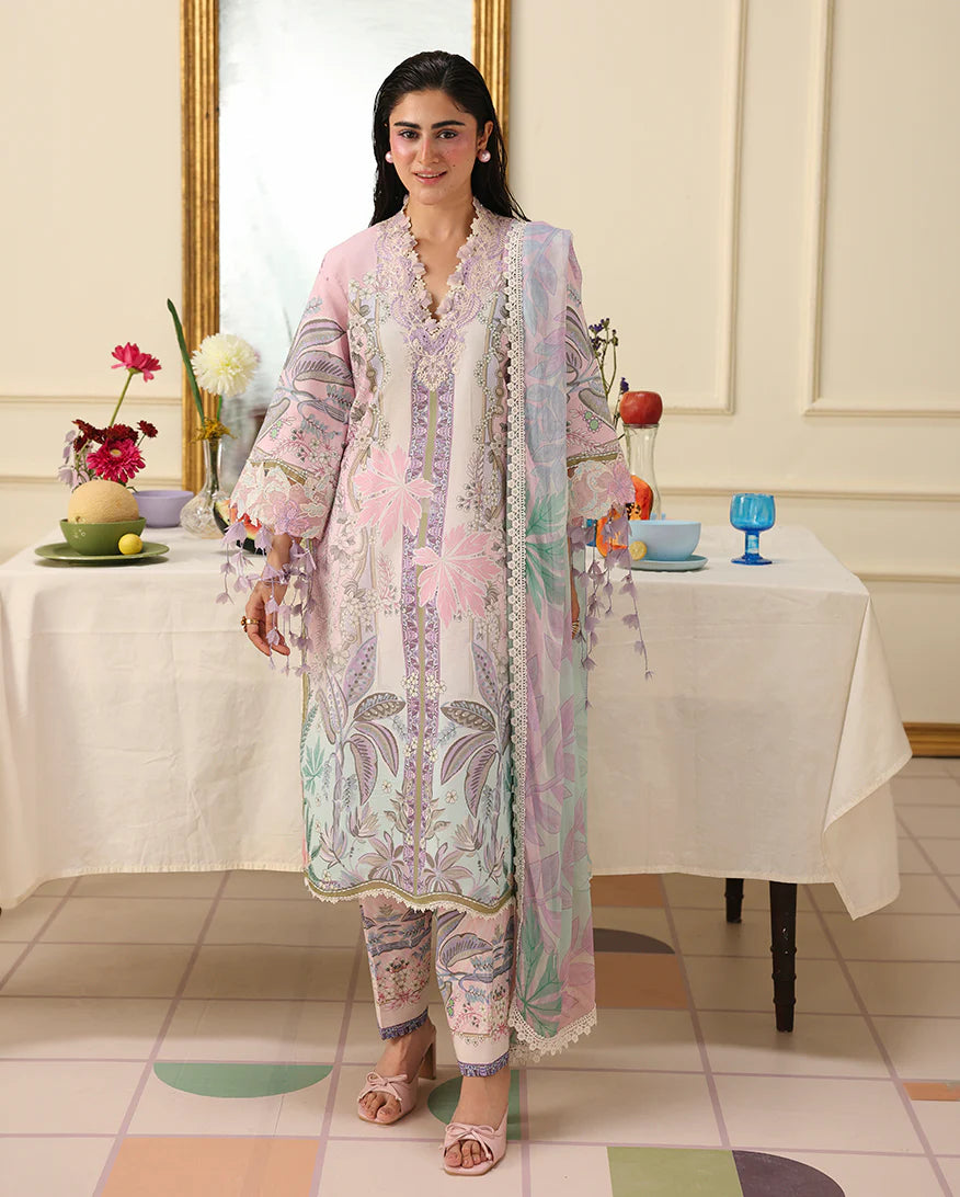 Mushq Soleil 3 Piece Unstitched Lawn Suit (Serena Bloom)