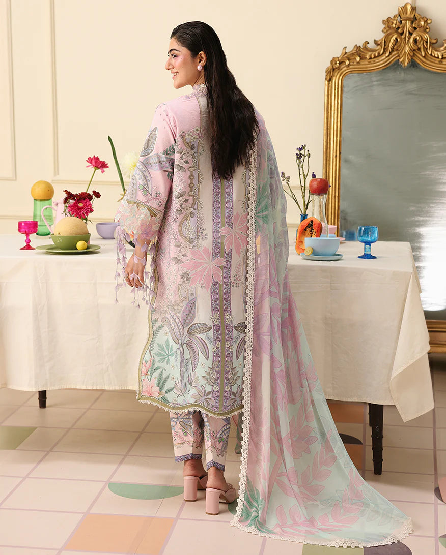 Mushq Soleil 3 Piece stitched Lawn Suit (Serena Bloom)