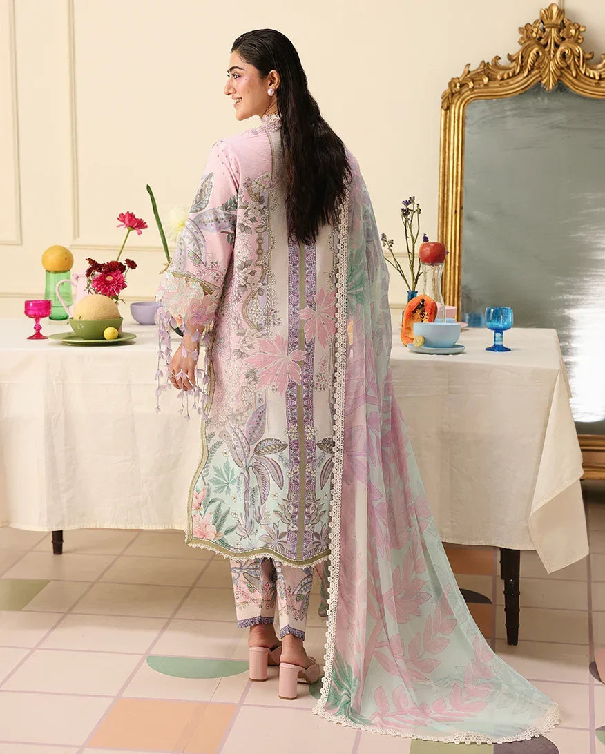 Mushq Soleil 3 Piece Unstitched Lawn Suit (Serena Bloom)