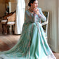 Roheenaz whisper of grace Unstitched chiffon vol. II | 3-piece luxury suit (Theodora)