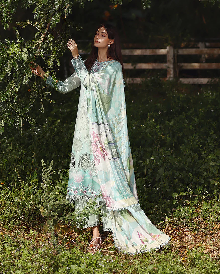 Mushq Solace Ombre Luxury Lawn 3 Piece Unstitched Suit (Tranquil Muse)