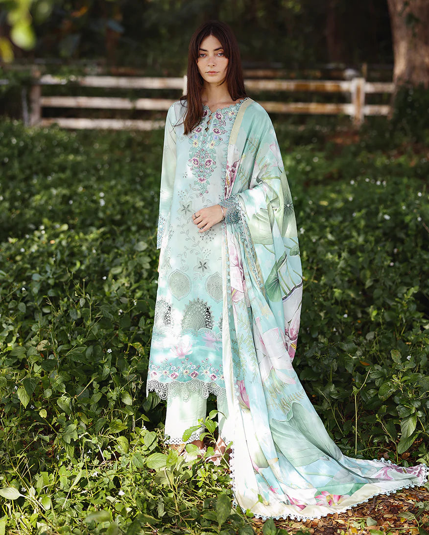 Mushq Solace Ombre Luxury Lawn 3 Piece Unstitched Suit (Tranquil Muse)