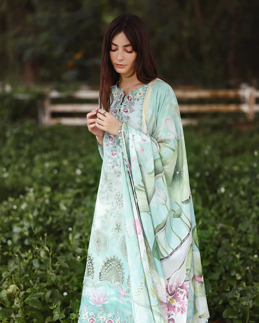 Mushq Solace Ombre Luxury Lawn 3 Piece Unstitched Suit (Tranquil Muse)