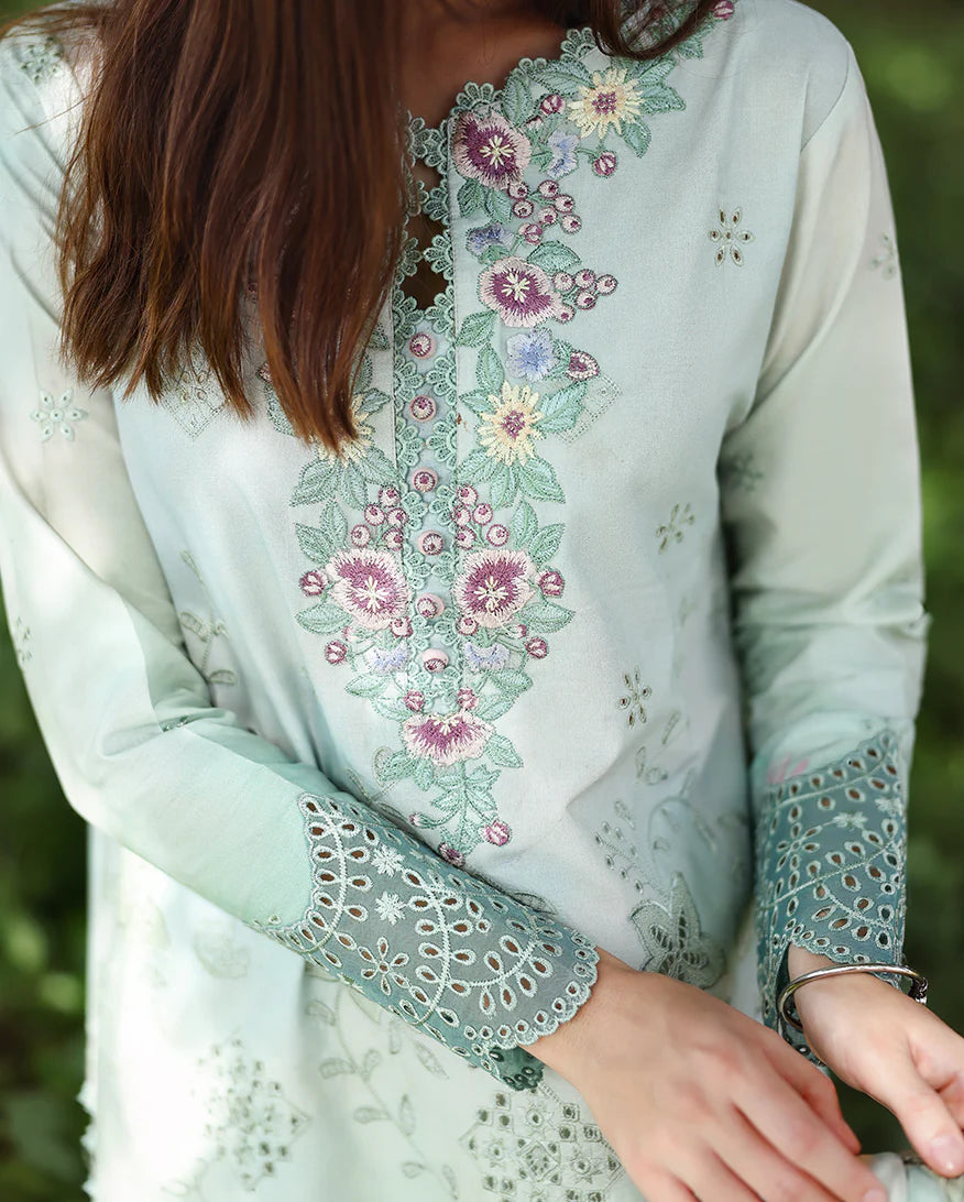 Mushq Solace Ombre Luxury Lawn 3 Piece Unstitched Suit (Tranquil Muse)