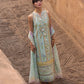 Flow By Crimson Unstitched Embroidered 3 Piece Suit Seafoam - D9 B (Seafoam)