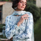 PrintKaari By Raaya Embroidered 3 Piece Stitched Suit (Celeste)