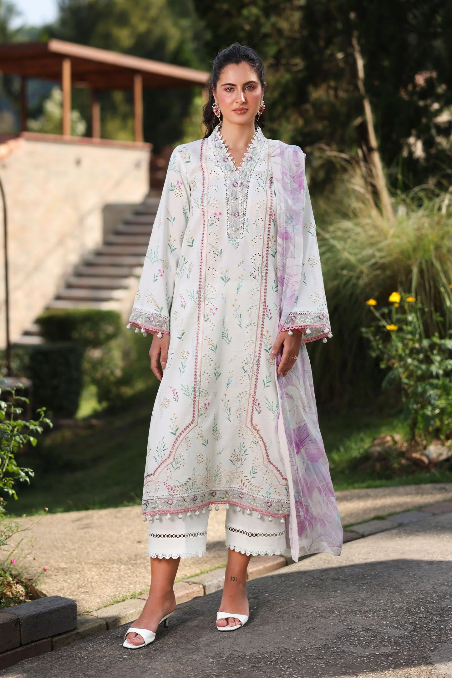 PrintKaari By Raaya Embroidered 3 Piece Stitched Suit (Liora)
