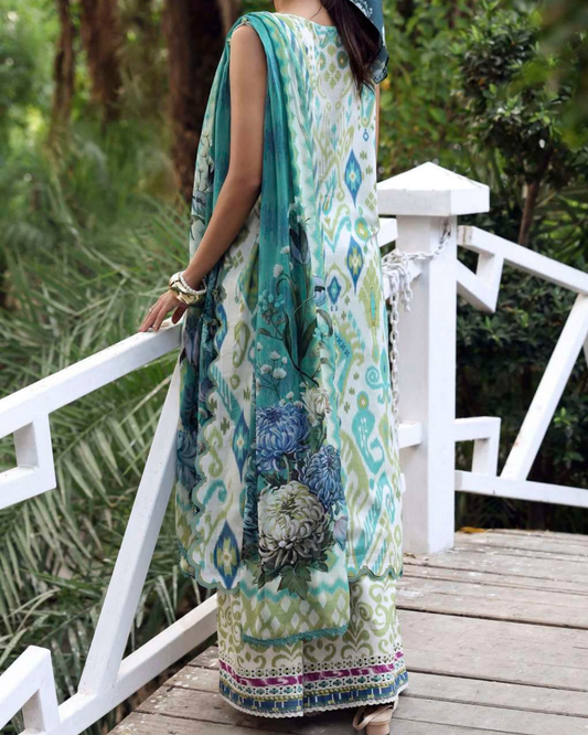 Elaf Belladore Prints Chiffon 26 Unstitched Premium 3 Piece Suit (EPA-2B)