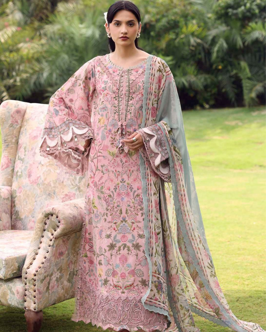 Elaf Belladore Prints Chiffon 26 Unstitched Premium 3 Piece Suit (EPA-3A)