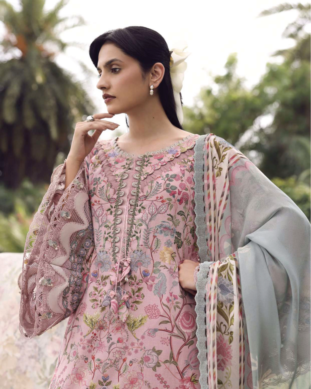 Elaf Belladore Prints Chiffon 26 Unstitched Premium 3 Piece Suit (EPA-3A)