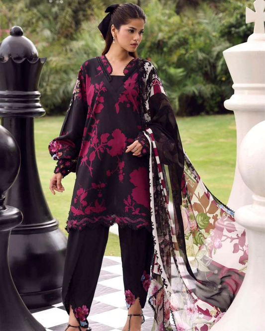 Elaf Belladore Prints Chiffon 26 Unstitched Premium 3 Piece Suit (EPA-4A)