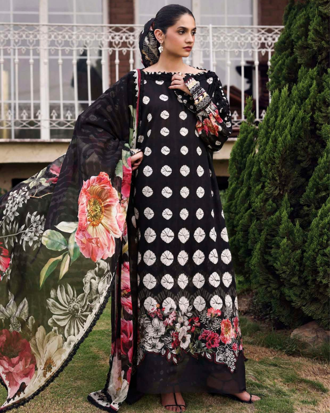 Elaf Belladore Prints Chiffon 26 Unstitched Premium 3 Piece Suit (EPA-1B)