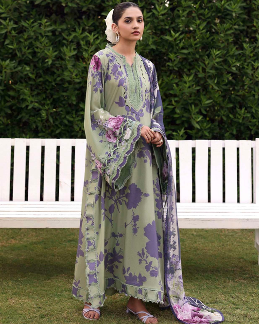Elaf Belladore Prints Chiffon 26 Unstitched Premium 3 Piece Suit (EPA-4B)