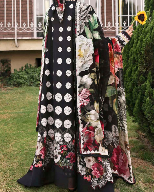 Elaf Belladore Prints Chiffon 26 Unstitched Premium 3 Piece Suit (EPA-1B)