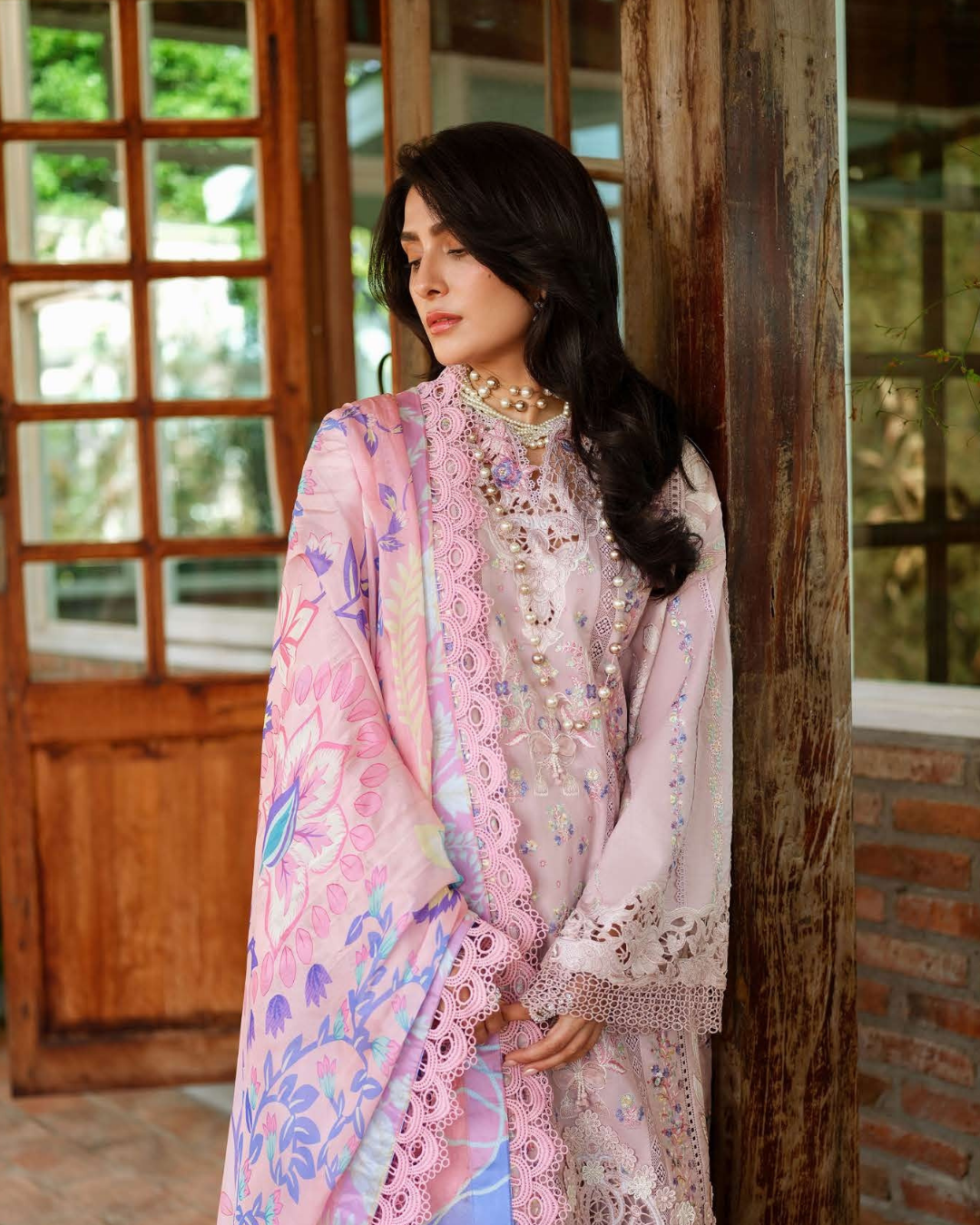 Mushq A Moi Luxury Lawn ’26 | Embroidered 3-Piece Unstitched Suit (Opulent Whisper)