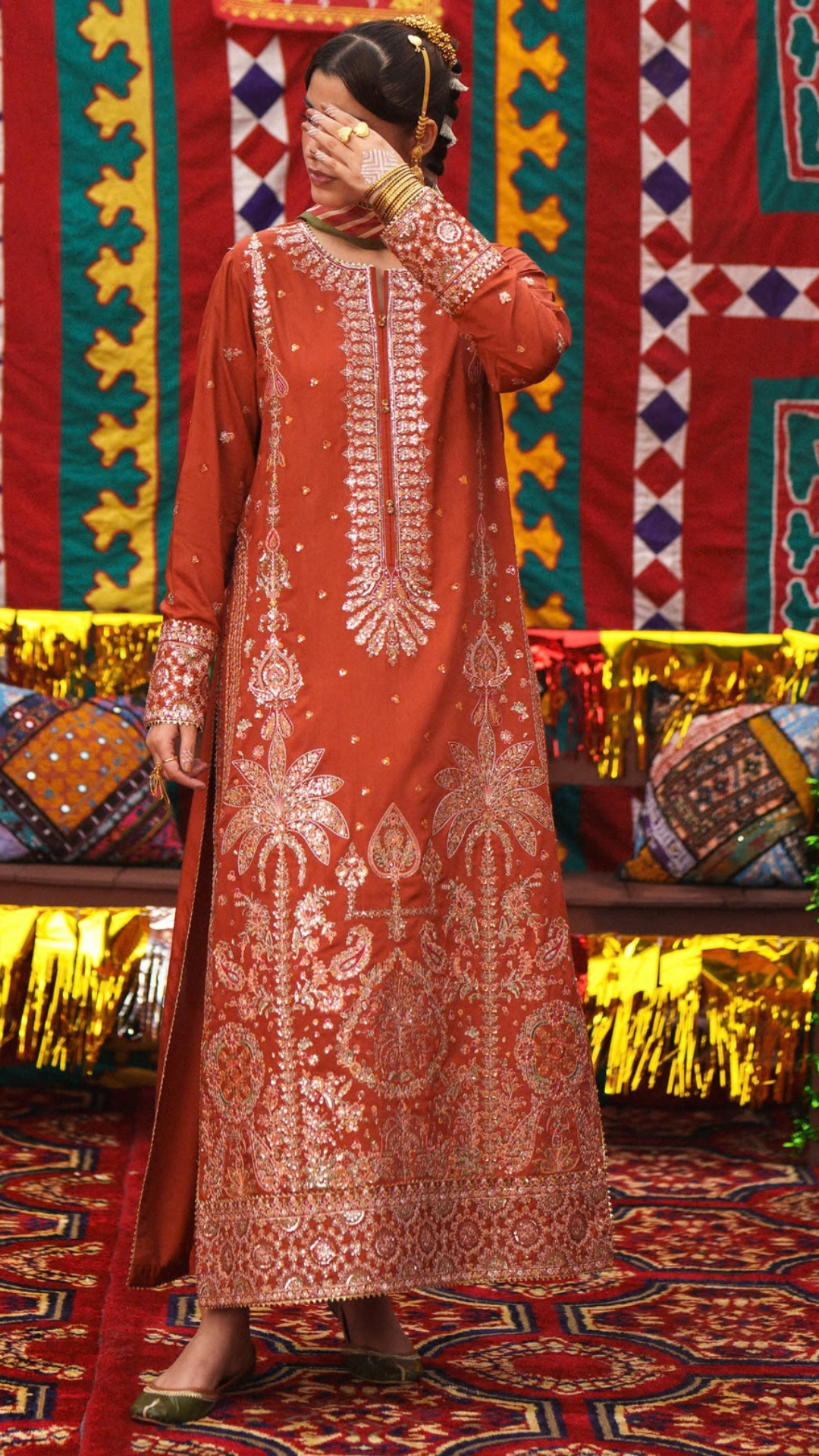 Casual Lite Mubarak Vol-1 Embroidered Silk Viscose Stitched 3-Piece Suit (Gulnaar)
