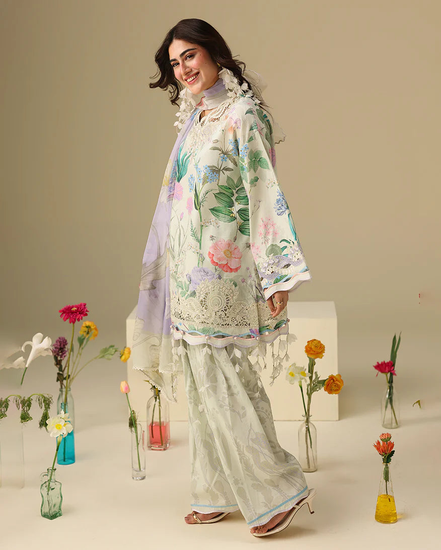 Mushq Soleil 3 Piece Unstitched Lawn Suit (Vanilla Lush)