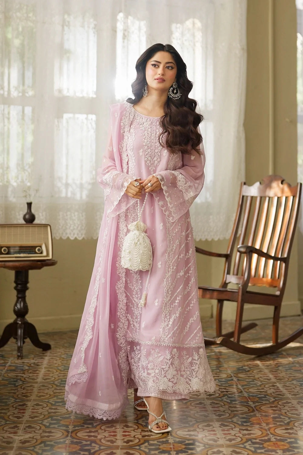 Azure Ensembles '26 - Premium 3 Piece Unstitched Suit (Wisteria)