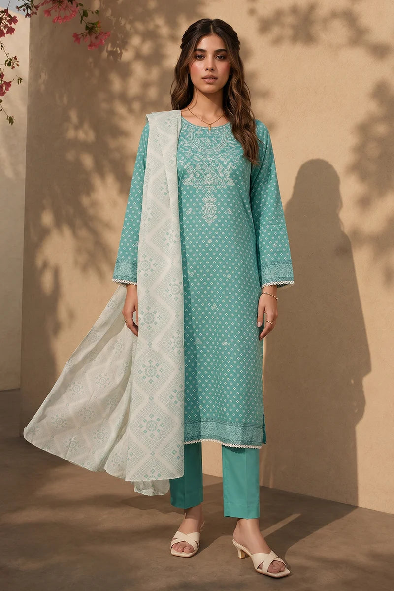 Zellbury Embroidered Kurta Dupatta Trouser 3-Piece Stitched Suit (1962)