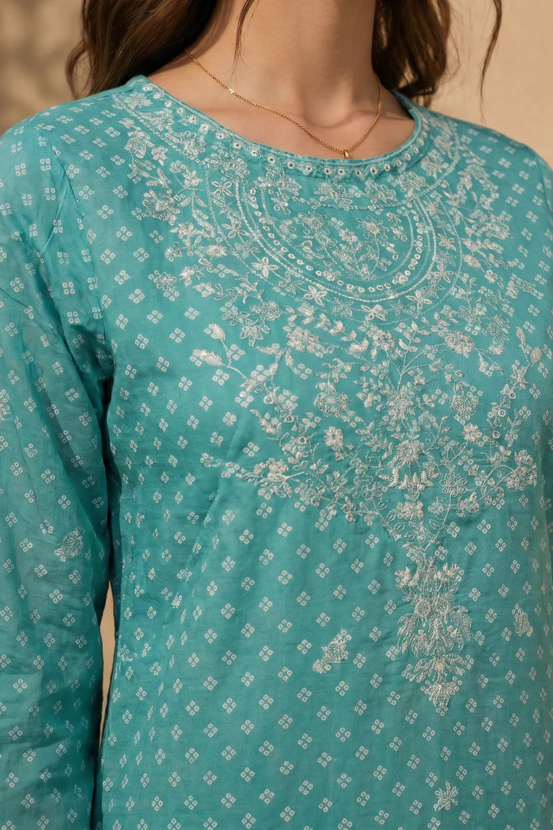 Zellbury Embroidered Kurta Dupatta Trouser 3-Piece Stitched Suit (1962)