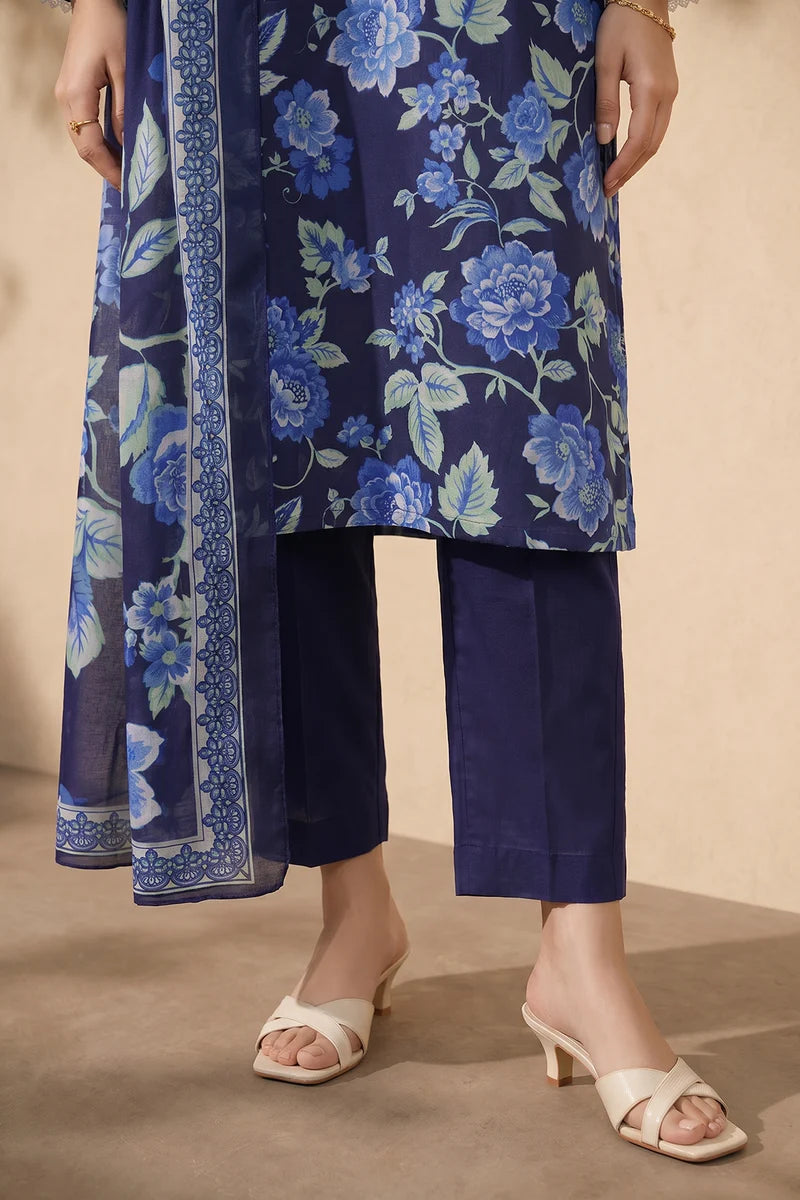 Zellbury Embroidered Kurta Dupatta Trouser 3-Piece Stitched Suit (2455)