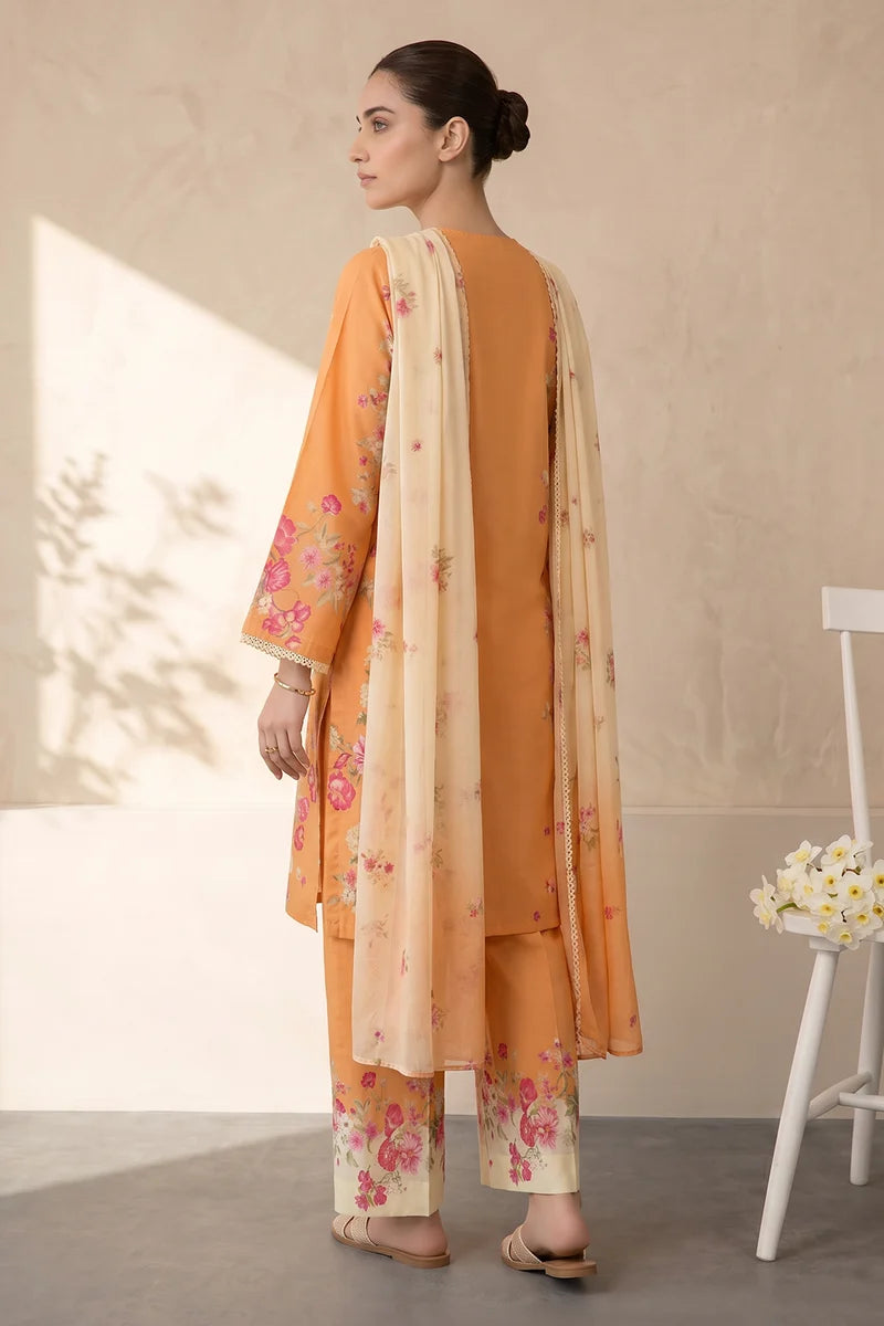 Zellbury Embroidered Kurta Dupatta Trouser 3-Piece Stitched Suit (2969)