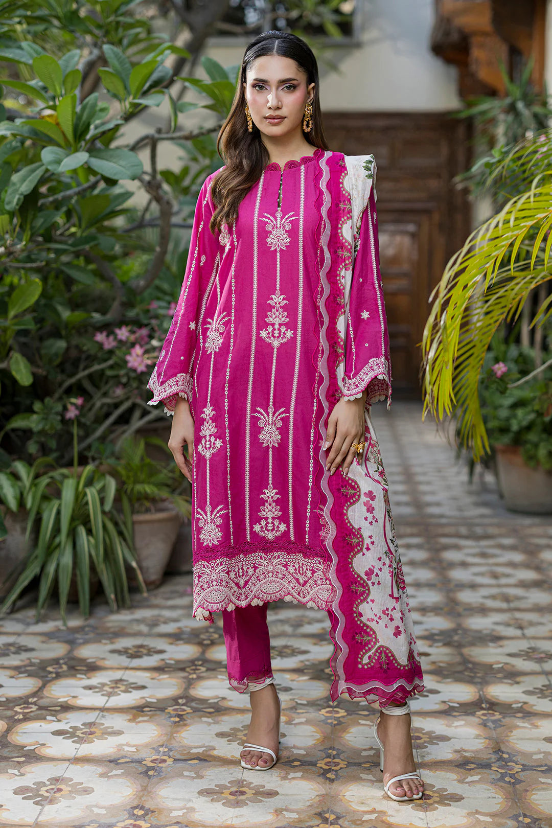 Zellbury Chikankari Embroidered Unstitched 3 Piece Suit (4050)