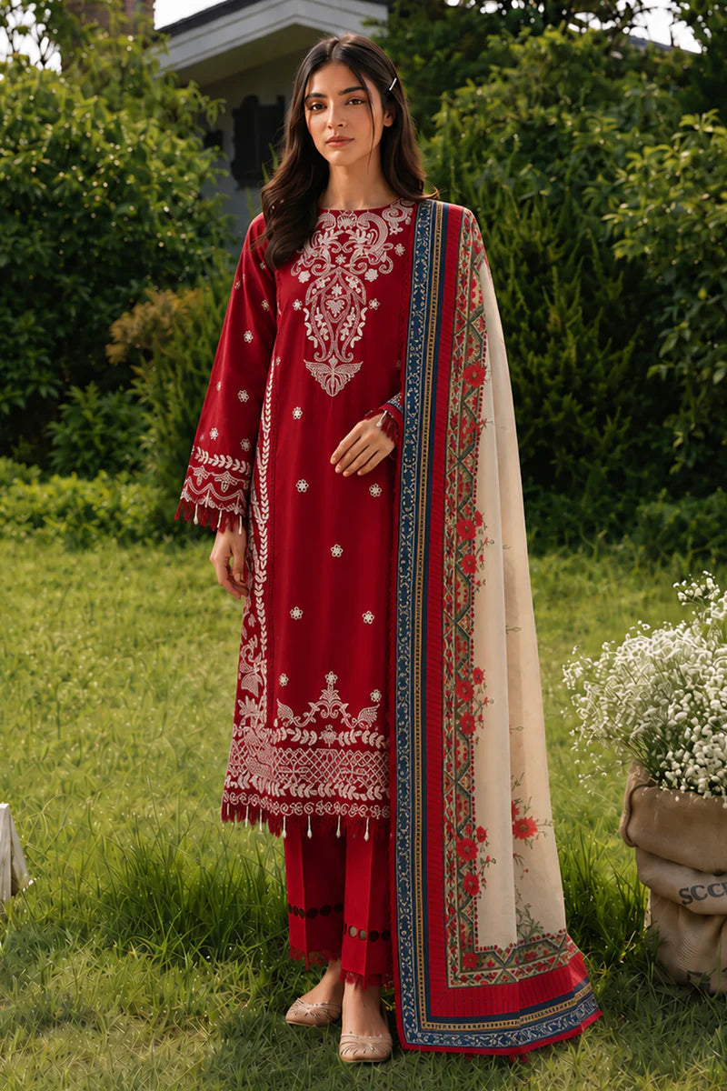 Zellbury Chikankari Embroidered Unstitched 3 Piece Suit (4062)
