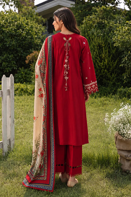 Zellbury Chikankari Embroidered Unstitched 3 Piece Suit (4062)