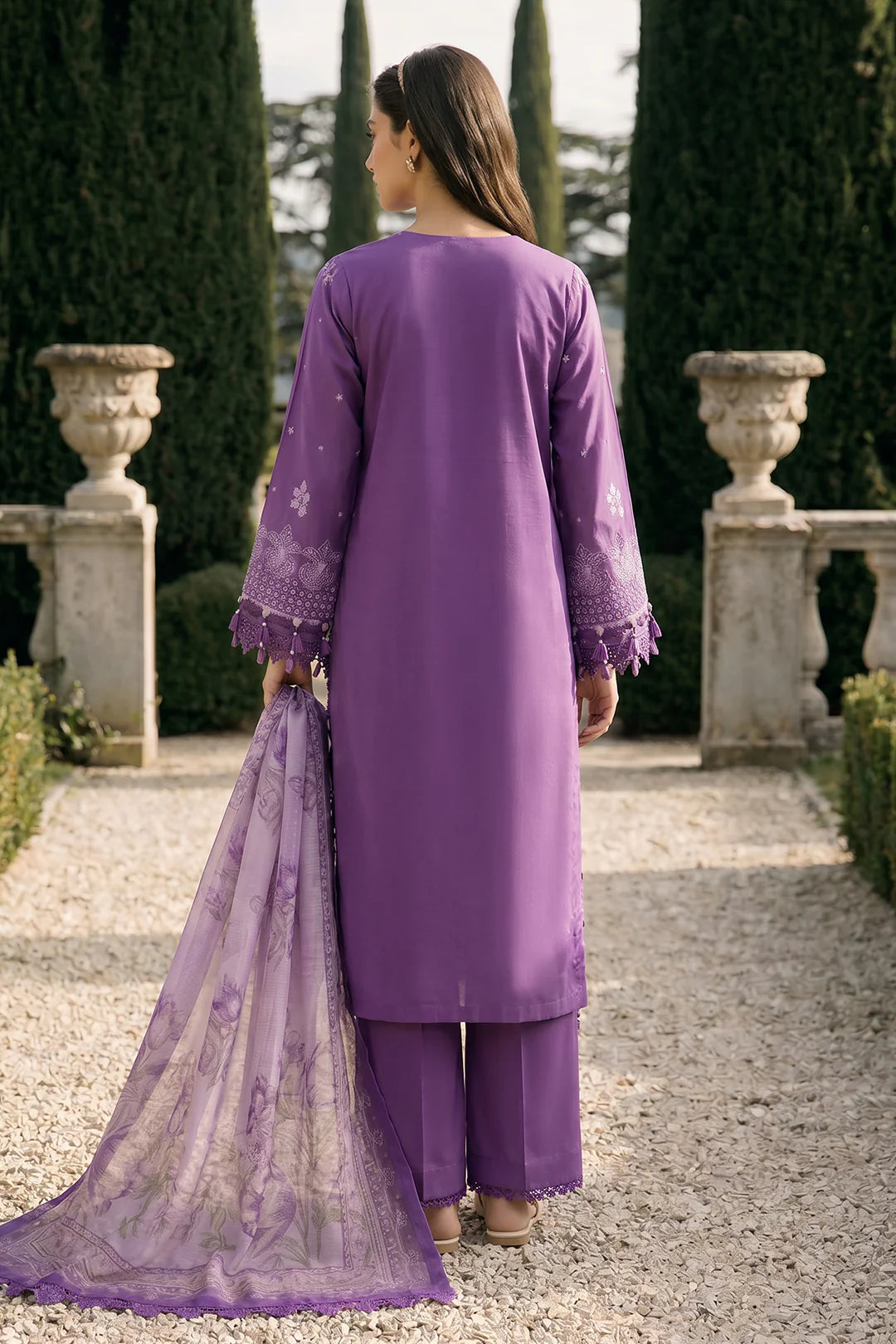 Zellbury Chikankari Embroidered Unstitched 3 Piece Suit (4074)