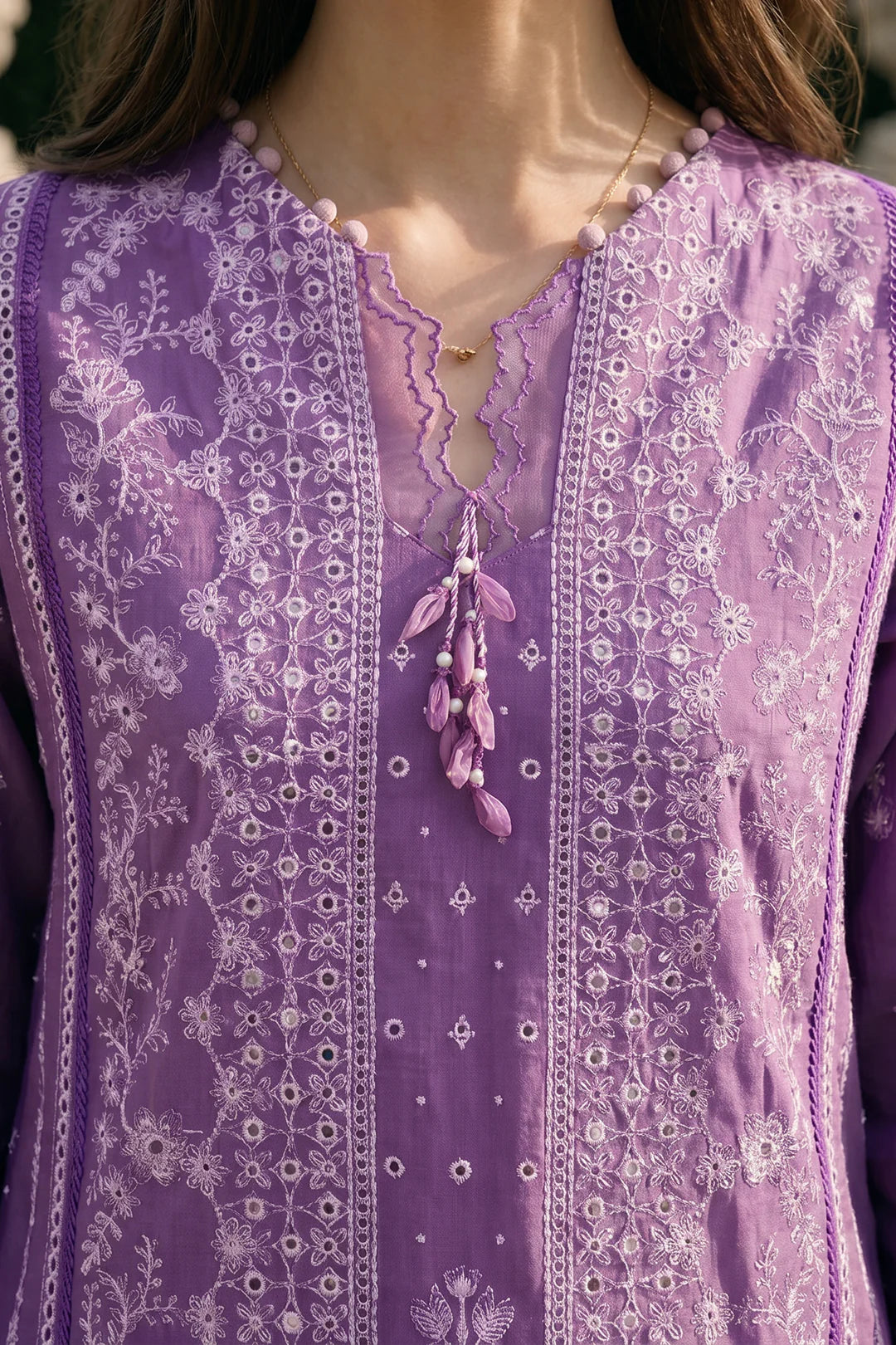 Zellbury Chikankari Embroidered Unstitched 3 Piece Suit (4074)