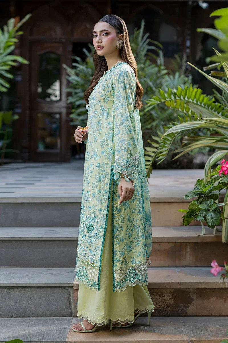 Zellbury Chikankari Embroidered Stitched 3 Piece Suit (4075)